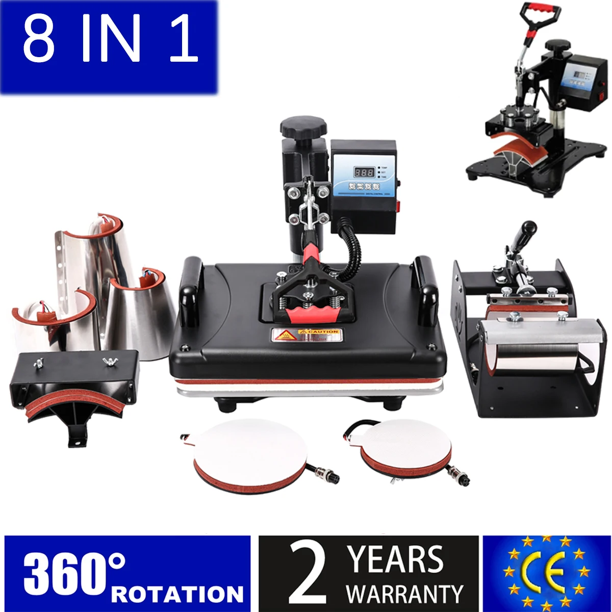 Бесплатная доставка качественный комбинированный термопресс 30*38 см 8 в 1