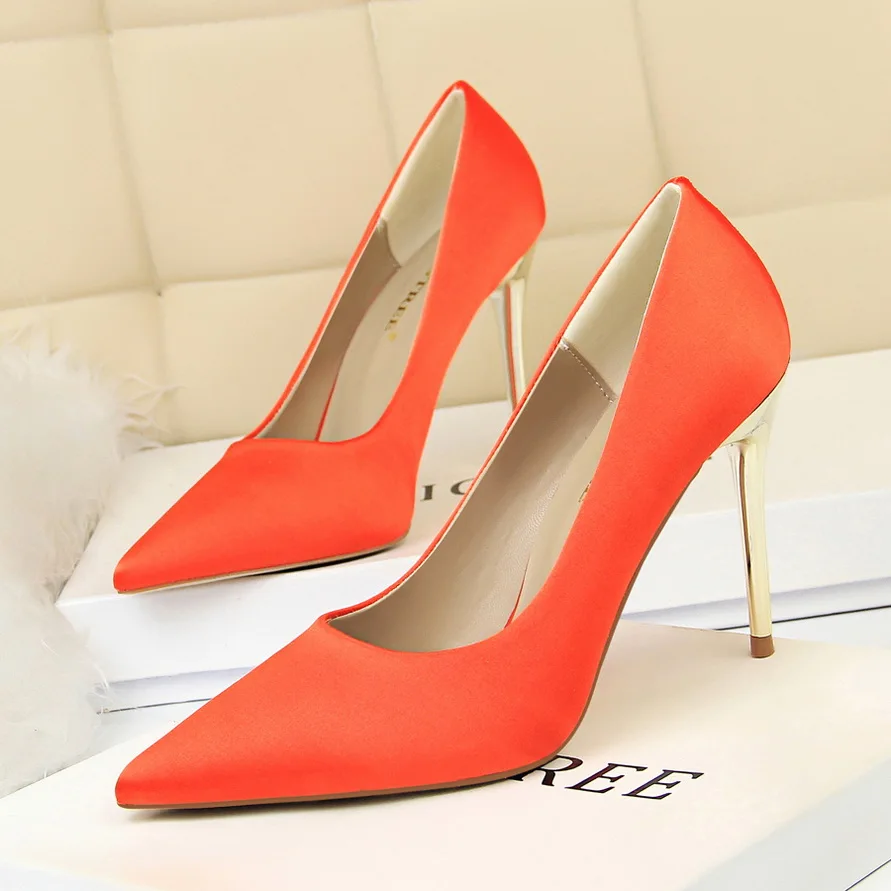 Туфли-лодочки женские на высоком каблуке 10 см с острым носком | Обувь