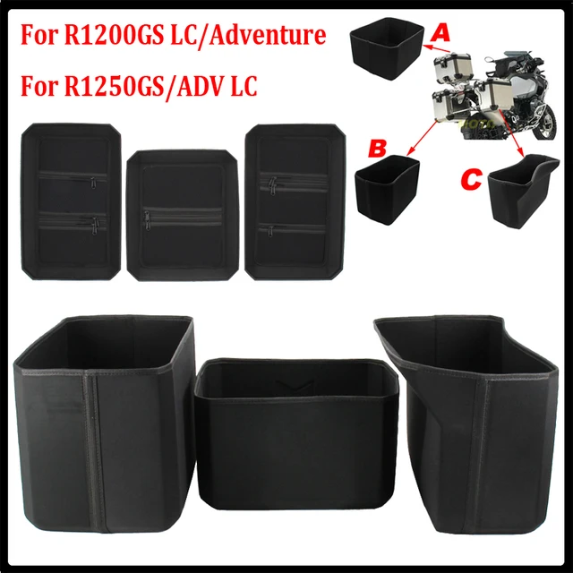 For bmw r1200gs lc adventure r1250gs luggage box inner container for bmw f800gs f700gs top side case cover bag alloy side box