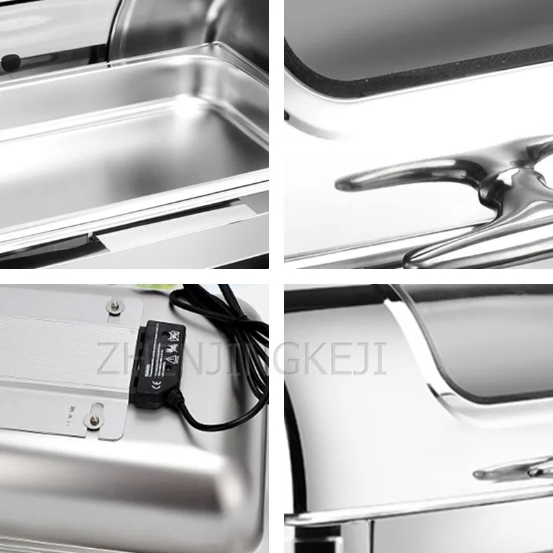 

Holding Furnace 220V Commercial Hotel Home Small Electric Heating Rectangular Full Clamshell Stainless Steel Buffet Equipment