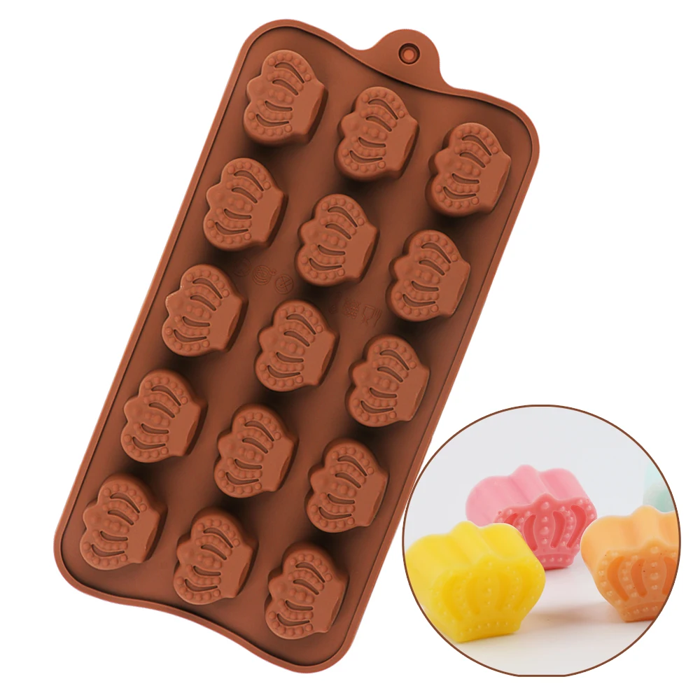 Силиконовые формы для шоколада, форма для конфет, 15 видов, формы для выпечки в виде короны, украшения для кексов и тортов, 3D формы «сделай сам...