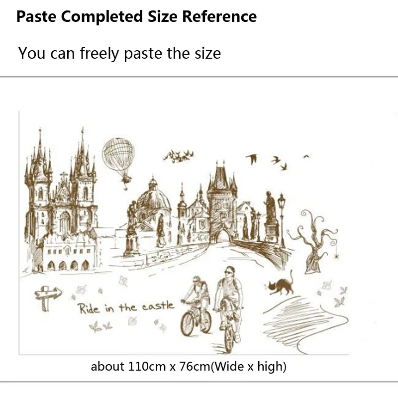 

Настенные наклейки из ПВХ в стиле ретро, для путешествий по городам, для домашнего декора комнаты, художественные наклейки на стену