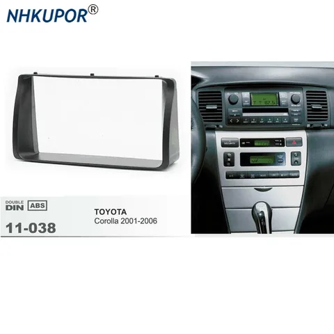 Комплект рамок радиоприемника 11-038 для Toyota Corolla 2001, 2002, 2003, 2004, 2005, 2006