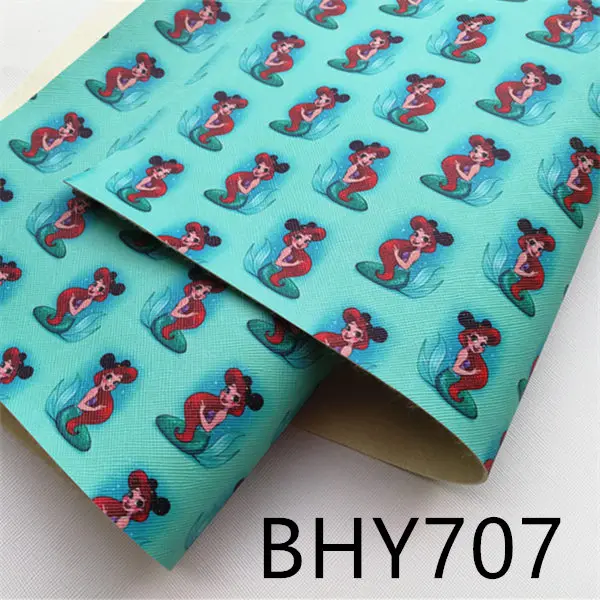 Бесплатная доставка 7 6*12 дюймов мультфильм Акула печать синтетическая кожа ткань