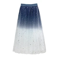 2020 new gradient skirt in the long section of the color matching bright sparkling starry super fire mesh skirt fairy tutu