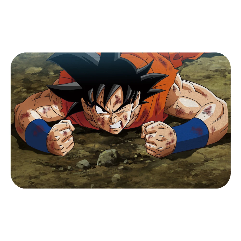 Светло-зеленый DRAGON BALL Son аниме Гоку коврик для ванной кухня ковер декоративные Противоскользящие коврики комната автомобиль пол бар ковры домашний декор для дверей подарок - Цвет: Светло-зеленый
