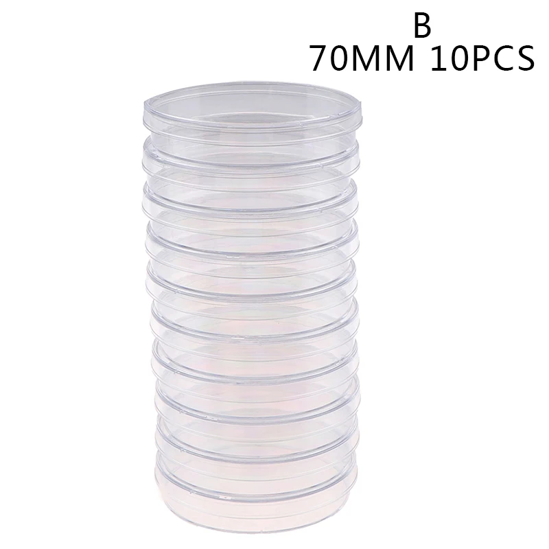 

10Pcs 70mm Polystyrene Sterile Petri Dishes Bacteria Culture Dish for Laboratory Medical Biological Scientific Lab Supplies