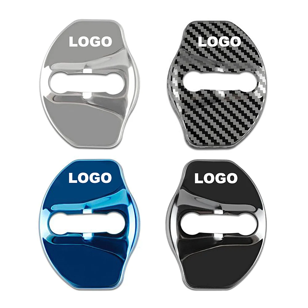 4 шт. Чехол для автомобильного дверного замка с логотипом Tesla Model 3 X Y Автомобильный