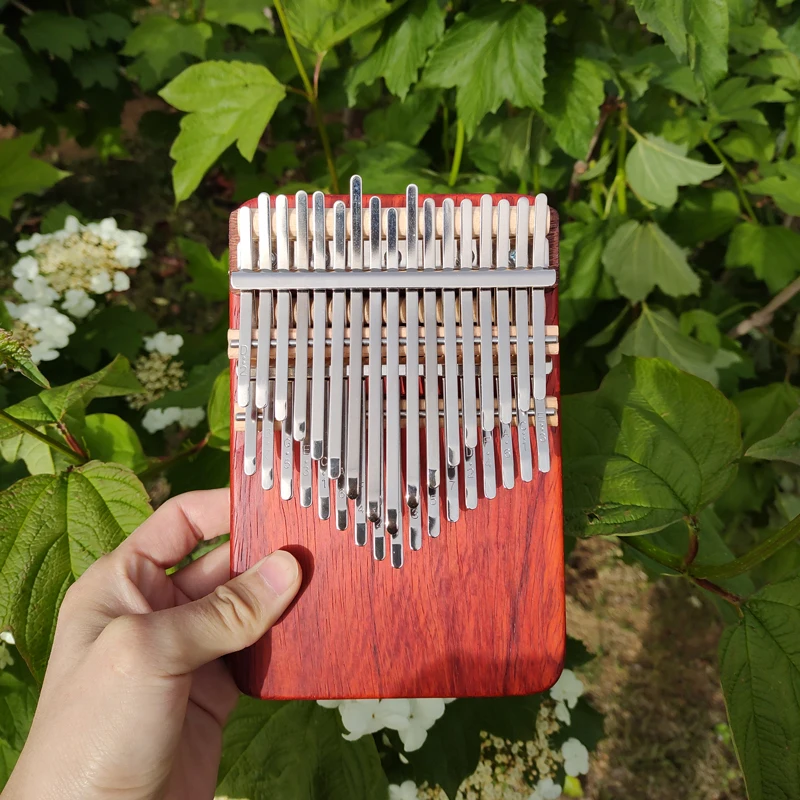 Handmade Kalimba 34 Key Chromatic Piano Padauk Wood Double Layer keys Keyboard Musical Instruments Music box Mbira 17 21 30Keys