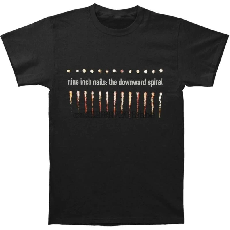 Аутентичные NINE INCH NAILS NIN ниспадающие спиральные облегающие футболки черные S-2XL