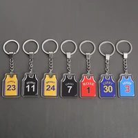 2021 fashion printed on both sidesjersey keychain pendant key chain gift basketball fan jewelry basketball lover trinket gift