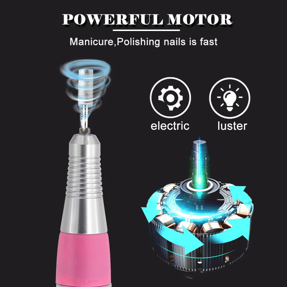 LKE 35000/20000 RPM Electric Nail Drill Machine Mill Cutter Sets For Manicure Tips Pedi cure File | Красота и здоровье