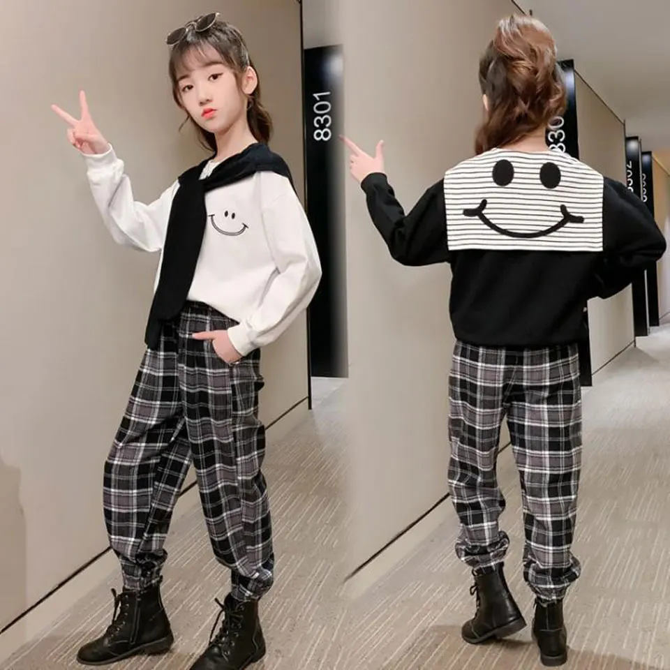 Осень 2020 одежда для маленьких девочек свитшот с длинным рукавом + штаны детская