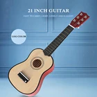 Портативная мини-гитара, 21 дюйм, 6 струн, укулеле, Детская обучающая игрушка для начинающих
