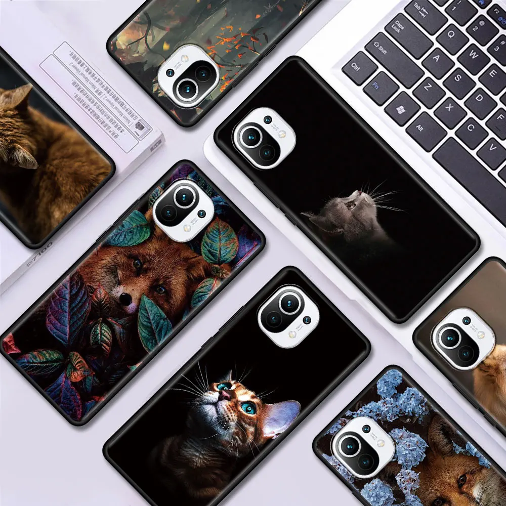 

Animal Fox Cat Silicone Case for Xiaomi Mi 10T Pro Note 10 11 Lite 5G 9T A2 8 Lite CC9 Pro CC9E 9 Pro 5G Back Phone Cover