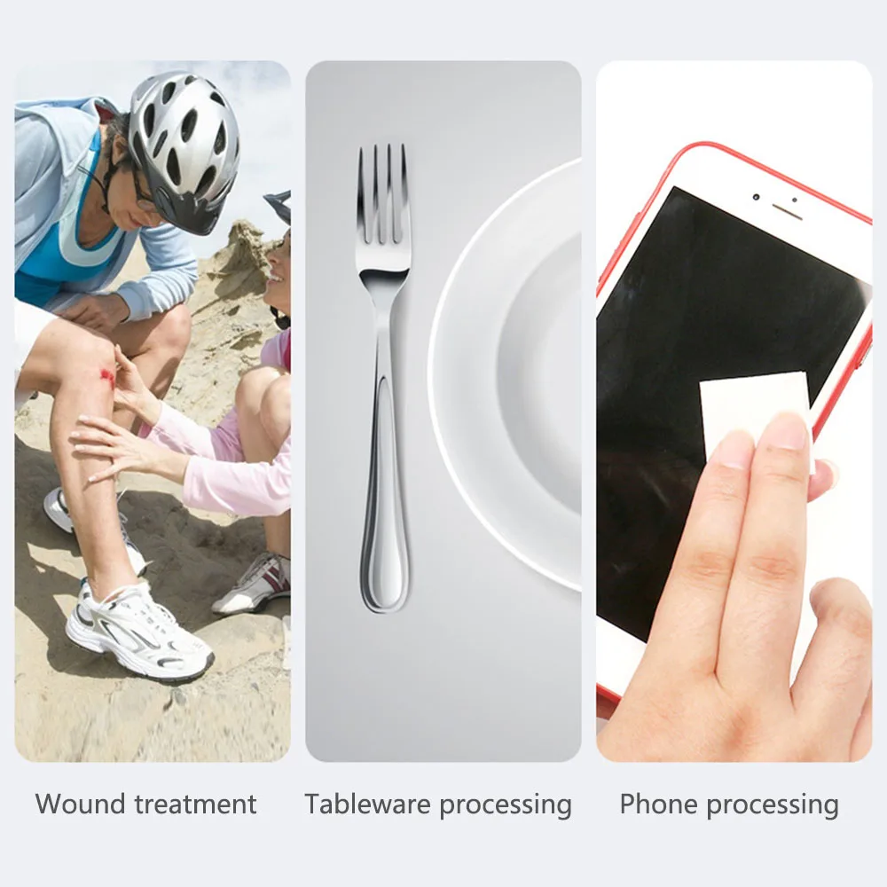 100 шт./лот салфетка для протирания тампон Саше инструмент Моющее Средство Влажные