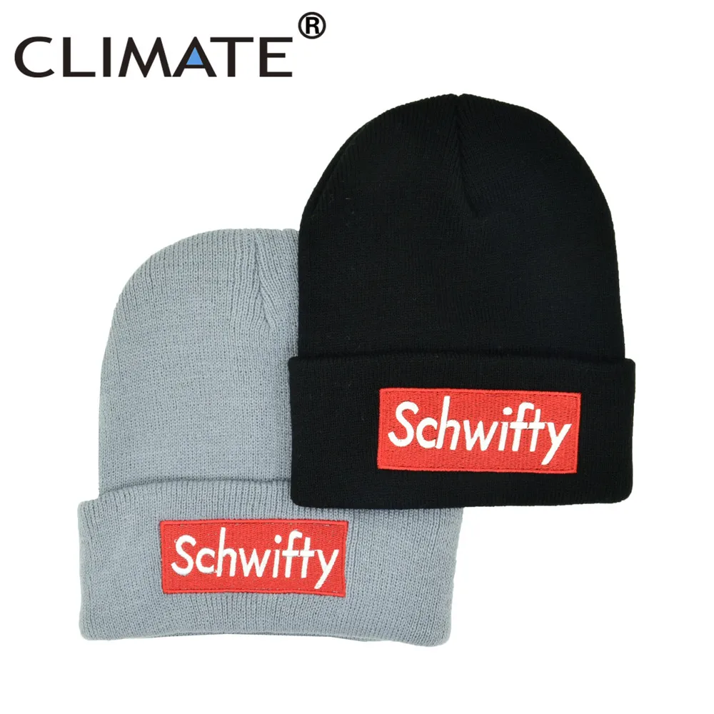 SCHWIFTY/шапка с логотипом Rick marty, теплые зимние шапки Skullies для мужчин и женщин, теплые вязаные черные шапки для мужчин и женщин