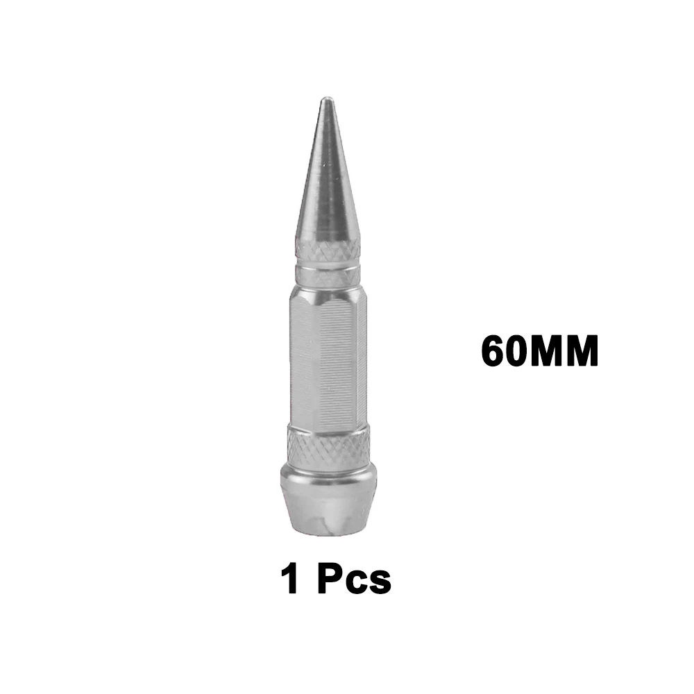 60mm Silver 1pcs 1 шт. Универсальный Алюминий сплава для автомобилей и мотоциклов Автомобильный велосипед Спайк Форма пыле шин колесо, Шпиндельный колпачки стайлинга автомобилей Тюнинг - Цвет: 60mm Silver 1pcs