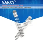 50 шт. 5 мм полноцветный светодиодный RGB красный, зеленый и синий четыре фута прозрачный цвет подсветки контролируемые семь ламп общий анод