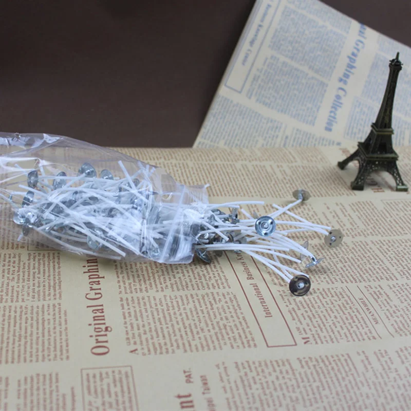 100PCS12/17 фитиль свечи хлопка беспламенный делая на день рождения рождественские