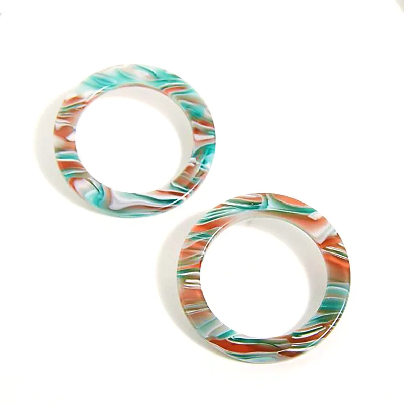 

2021 New Acrylic Earrings Women Fashion Temperament Big Circle Earrings Alloy Acetate Plate Earrings Female