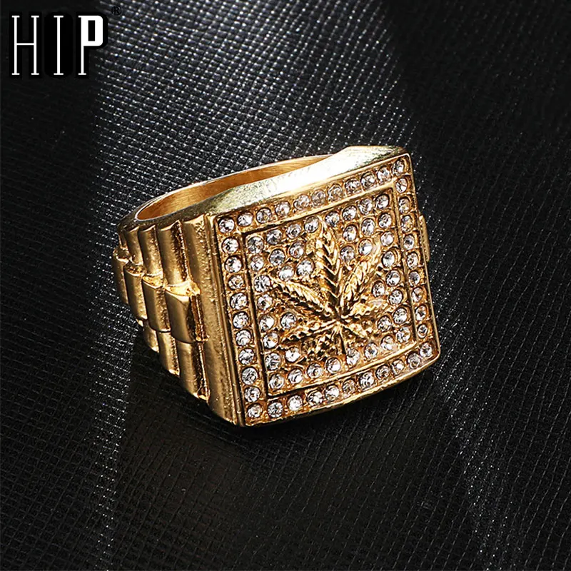 Кольцо Стразы мужское из нержавеющей стали украшение в стиле хип-хоп с