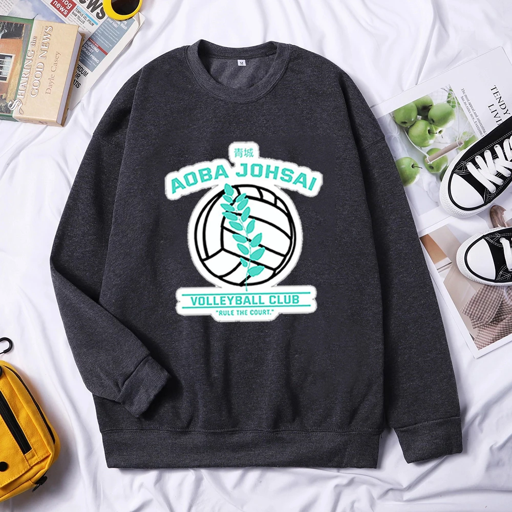 

Japan Anime Haikyuu Karasuno Fly High School Hoodies Men Sweatshirts Pullovers Volleyball Club Streetwear Hommes Sudaderas Tops