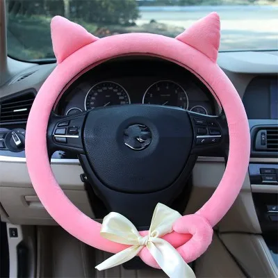 Чехол на руль kitty cat автомобильные аксессуары короткий плюшевый теплый зимний