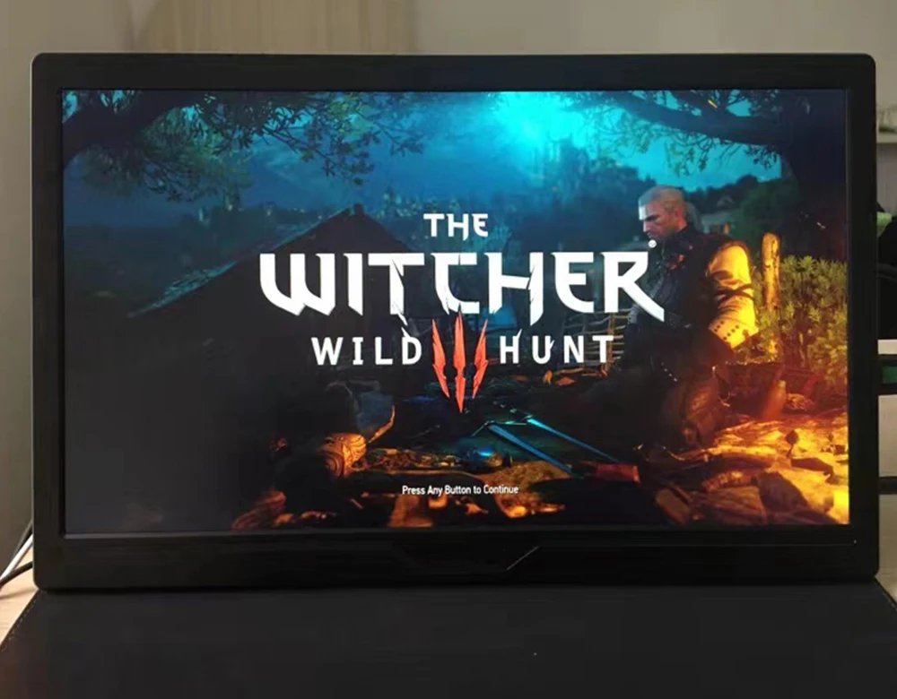 Портативный монитор 17 3 p HD со встроенным аккумулятором 1080 дюйма IPS экран игровой