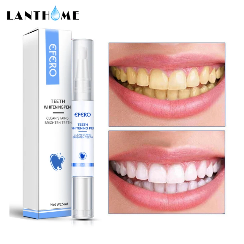 EFERO отбеливание зубов ручка чистки Сыворотки удаления налета Красители