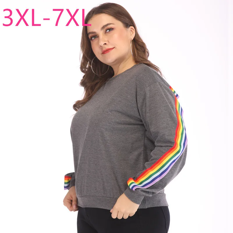Новинка 2020 Весна Осень Плюс Размер Топы для женщин большой пуловер с длинным
