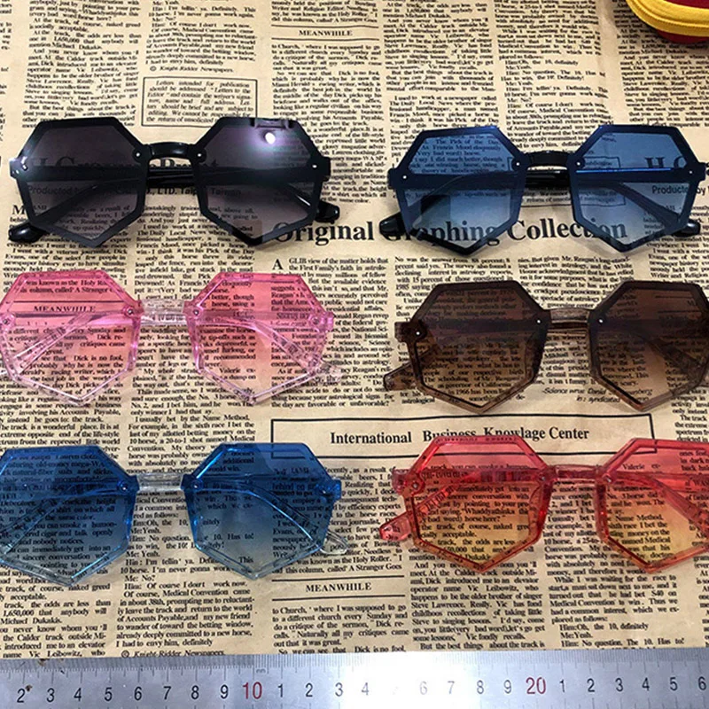 Детские солнцезащитные очки для мальчиков и девочек желтые розовые синие