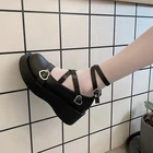 Туфли женские в стиле Лолиты, с ремешком и пряжкой, на массивной платформе, для косплея, 2021