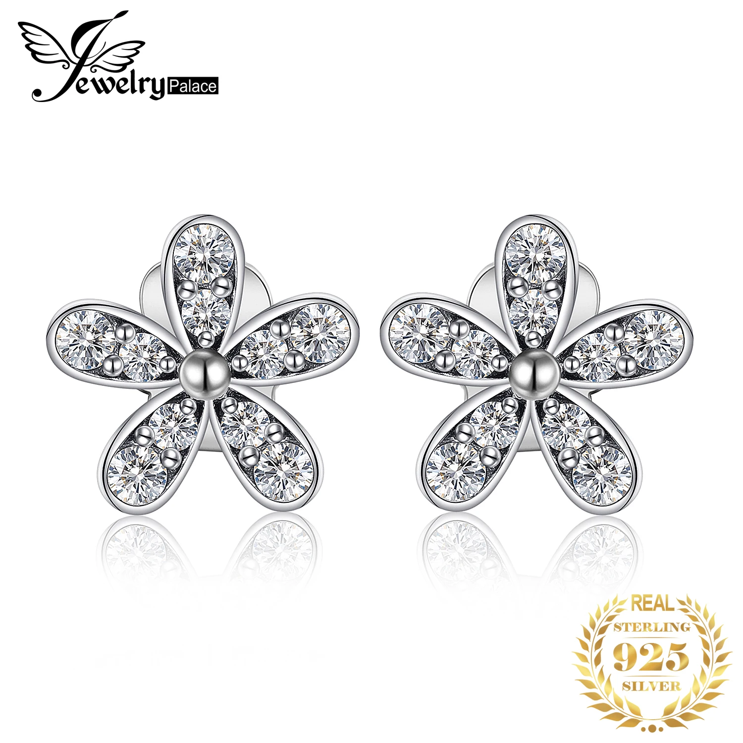 Jewelrypalace стерлингового серебра 925 Ослепительная Дейзи серьги серебро 2018 Модные