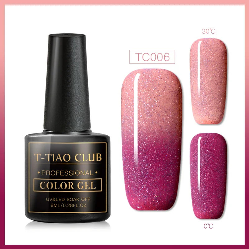 DS07721 T-TIAO клубный Радужный термальный меняющий Цвет гель для ногтей голографический Лак Блеск температура замочить от УФ ногти гель лак - Цвет: DS07721