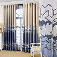 villa american luxury atmosphere french l blue curtain living room bedroom neo classical flannel european curtain