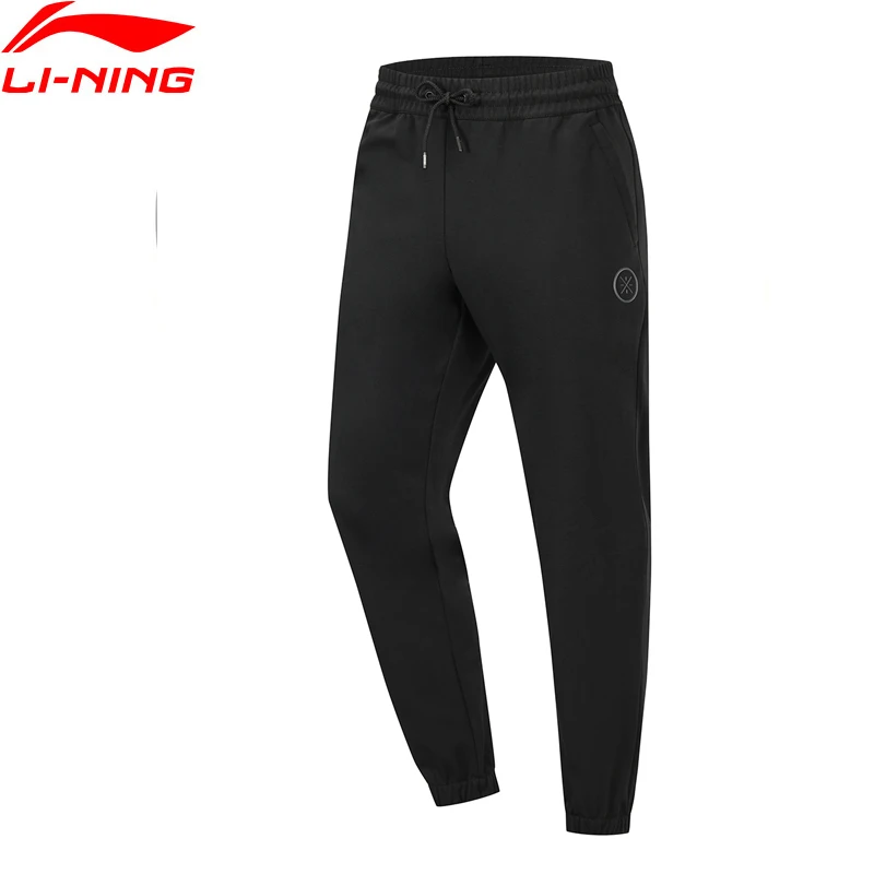 Li-Ning Мужская серия WADE Брюки стандартные 72% хлопок 28% полиэстер подкладка комфорт пот трико, спортивные брюки AKLP437 CJAS19