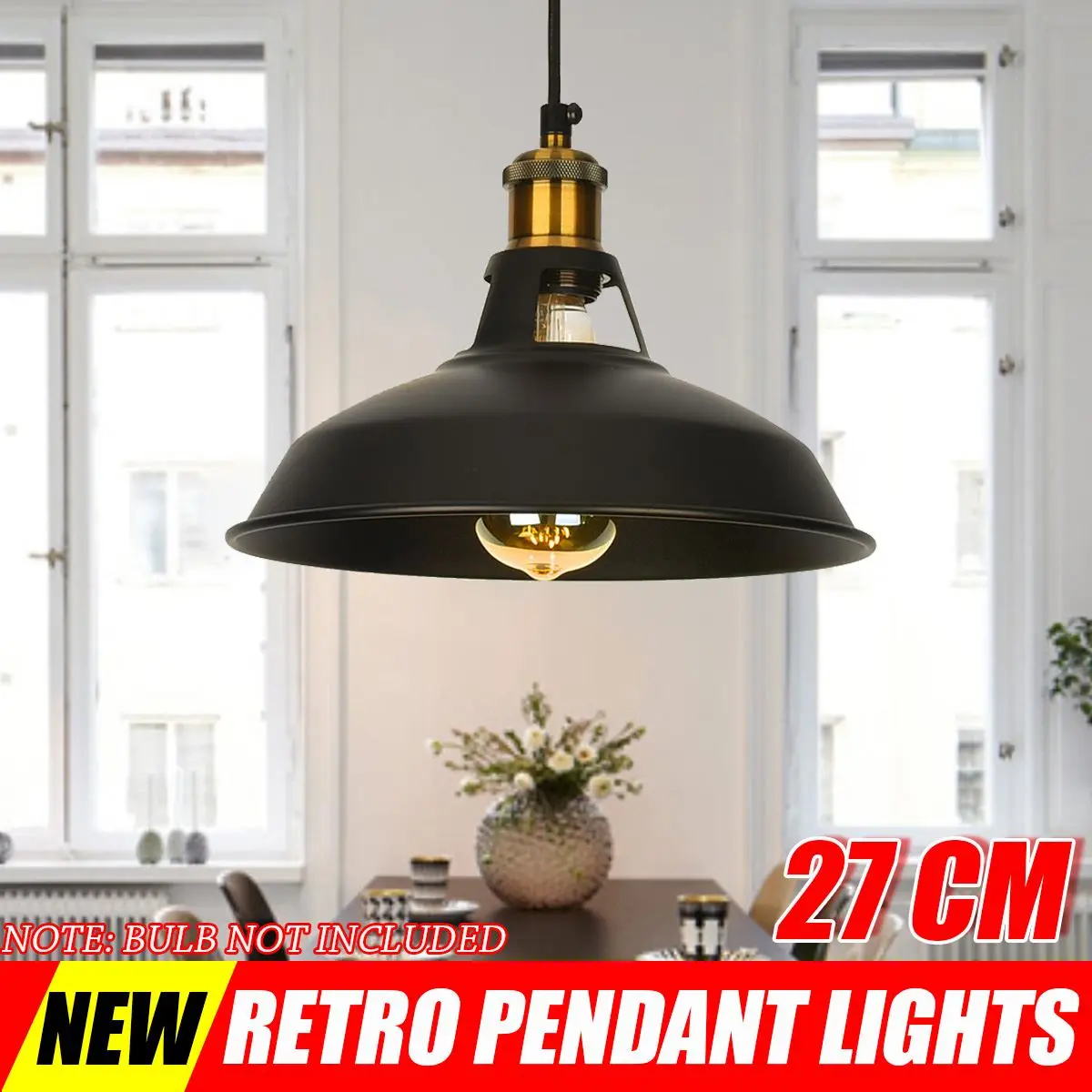 

Vintage Pendant Lights Loft Pendant Lamp Retro Hanging Lamp Lampshade For bar Kitchen Dining Bedroom Home Lighting E26/E27