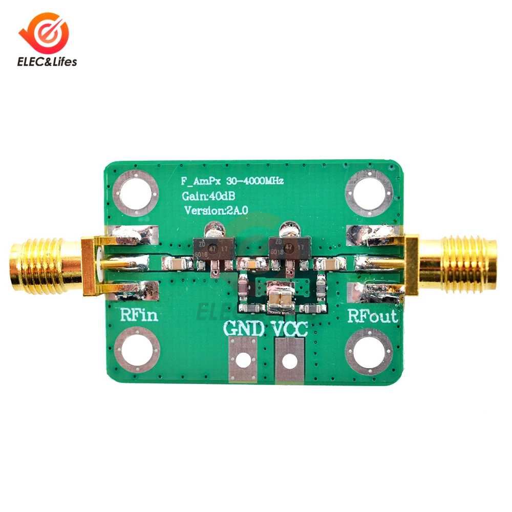 Low Noise Signal Receiver RF Amplifier Gain Module LNA Wideband 50-4000MHz 40dB Broadband for FM radio TV signal amplifier | Инструменты