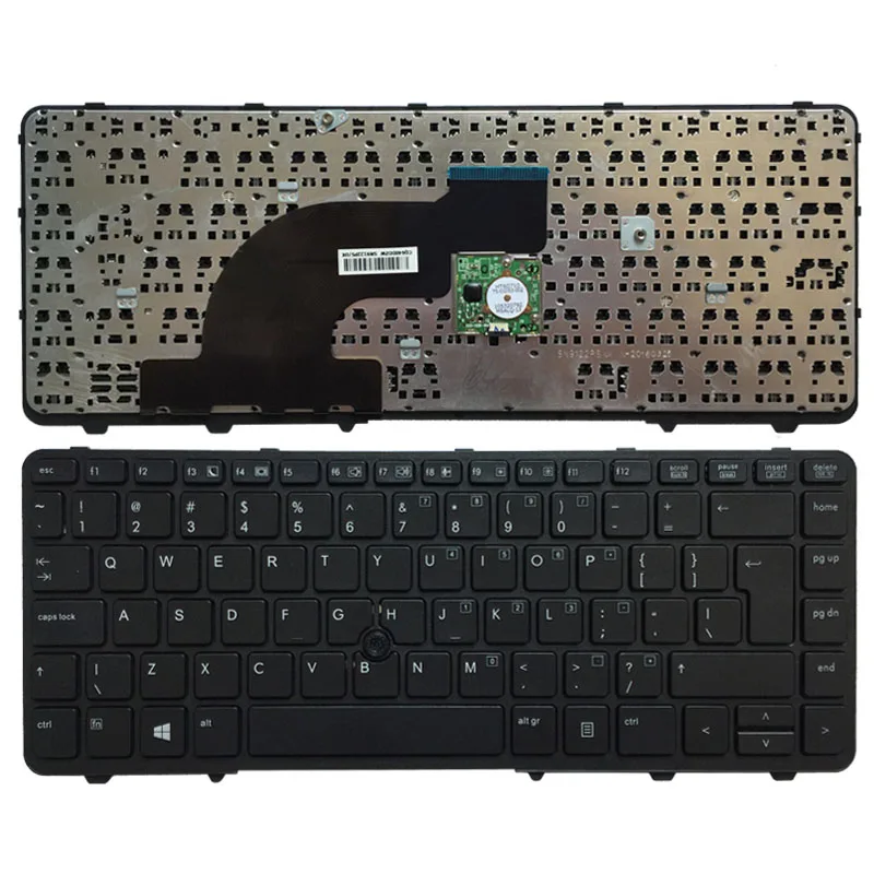 UI Клавиатура для ноутбука HP PROBOOK 640 G1 645 черный ui макет с точкой мыши|Клавиатуры