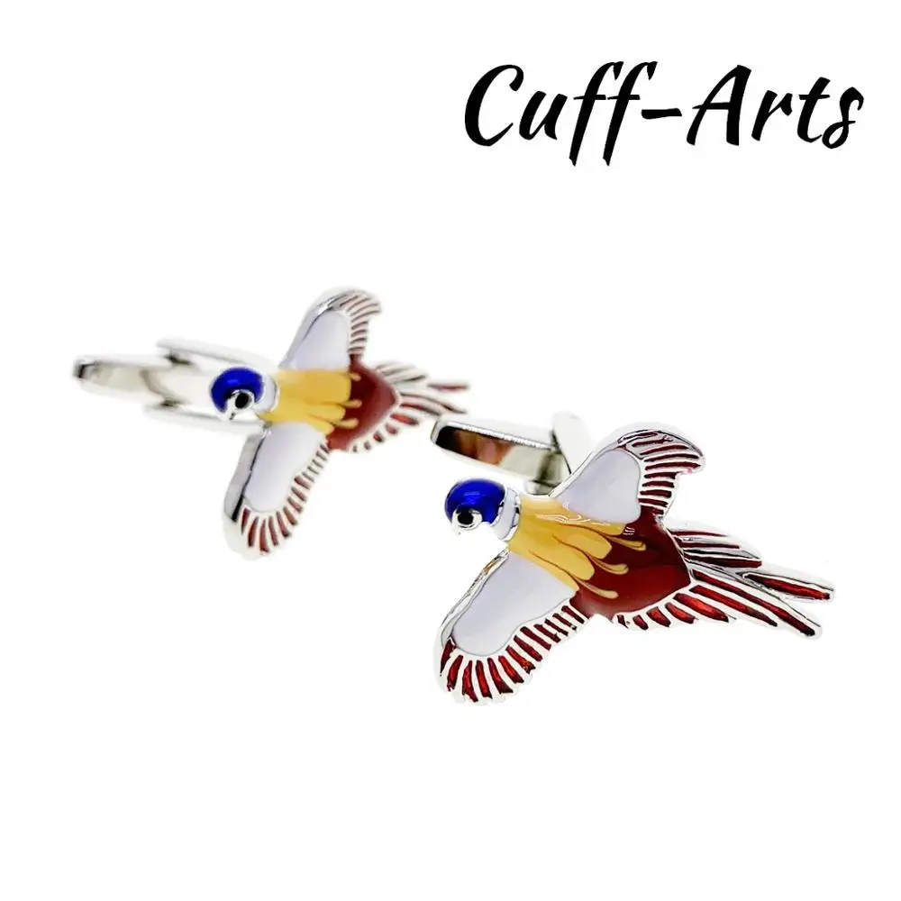 Мужские запонки в форме фазана Подарочные Gemelos Gemelli Spinki от Cuffarts C10447|Зажимы для
