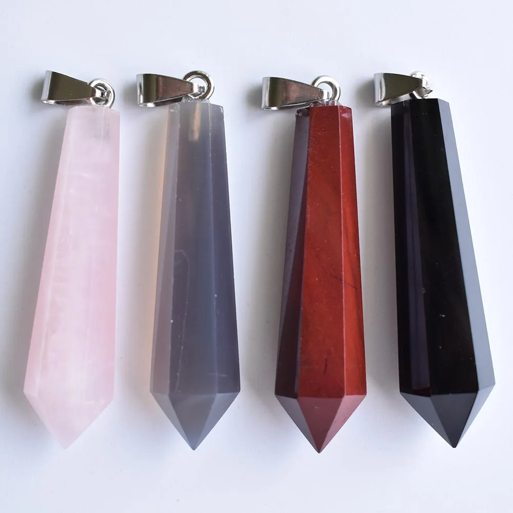 Новинка 2020 модные подвески ручной работы из смешанного натурального камня 12x54 мм