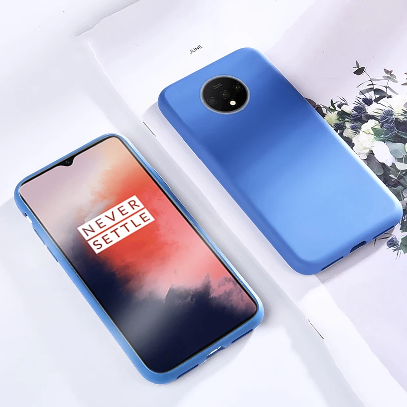 Teppka для Oneplus 7T Pro Чехол телефона жидкий силиконовый чехол мягкий ТПУ детский