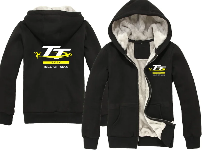 Новая зимняя куртка мотоциклетная для Isle of Man TT Offroad плотное пальто Мужская Повседневная Толстовка для езды на мотоцикле толстовки
