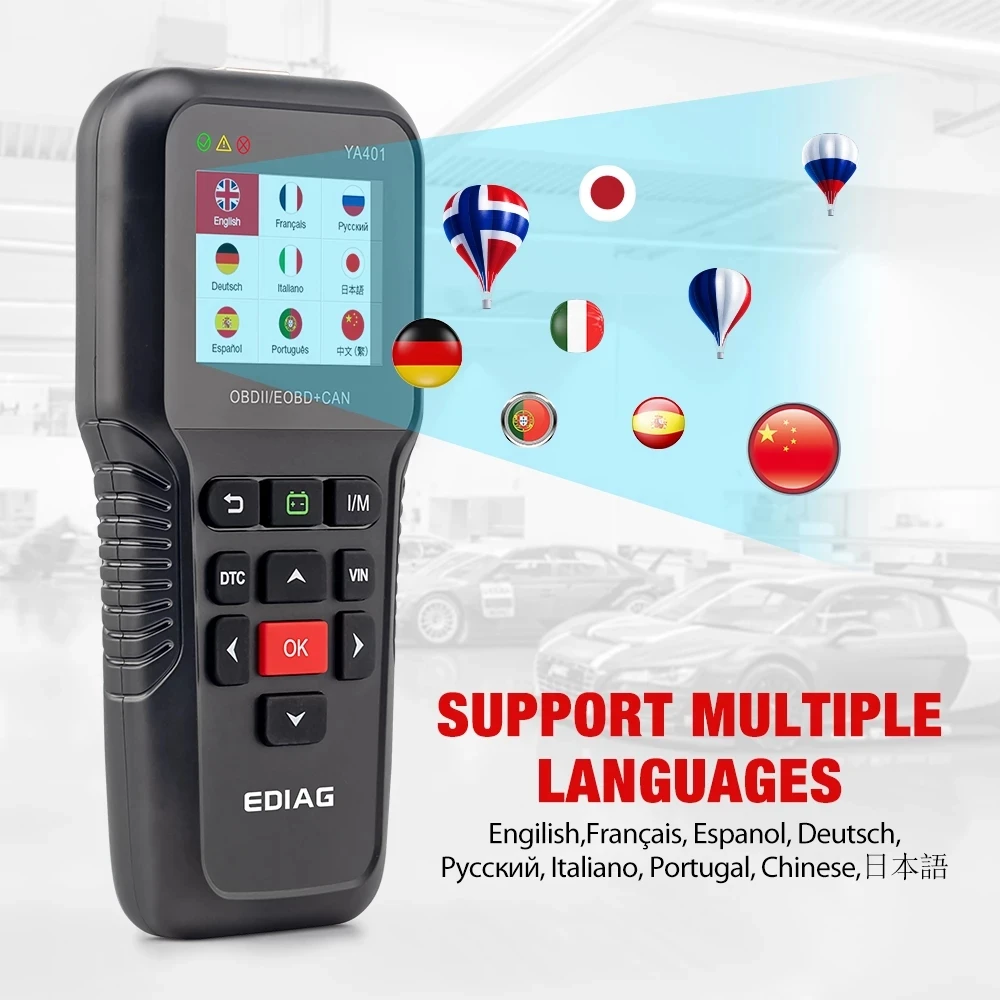 Ediag YA401 obdii code reader Scanner Free update Full OBD2 Functions battery check PK KW850 CR3008 Auto diagnostic tool | Автомобили и