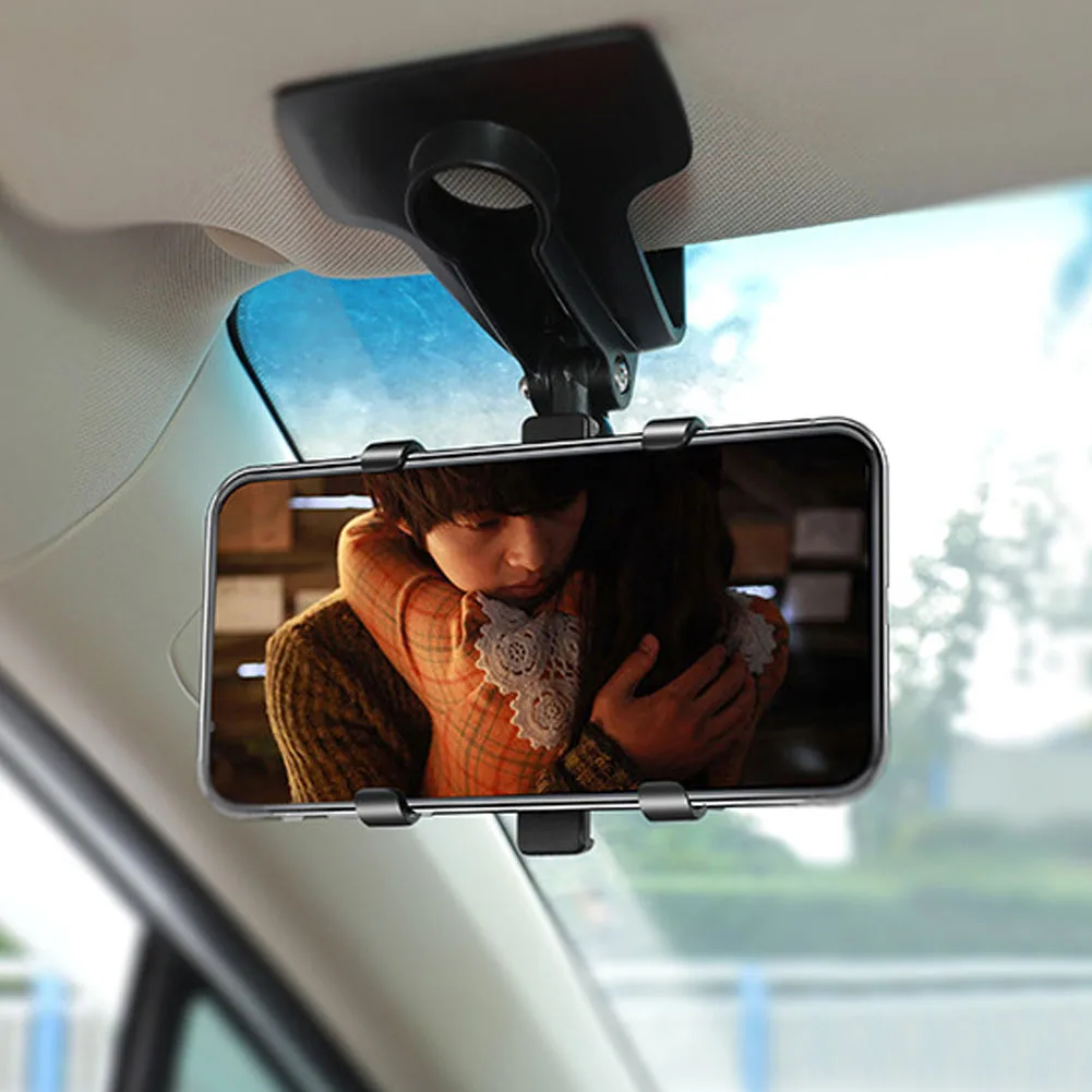 

Вращающийся на 360 ° Регулируемый автомобильный держатель для телефона универсальный зажим для приборной панели зеркало заднего вида зажим ...