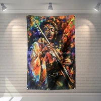 rock band posters banners flags hip hopjazzreggaeheavy metal music poster tapestry hanging painting background decor cloth