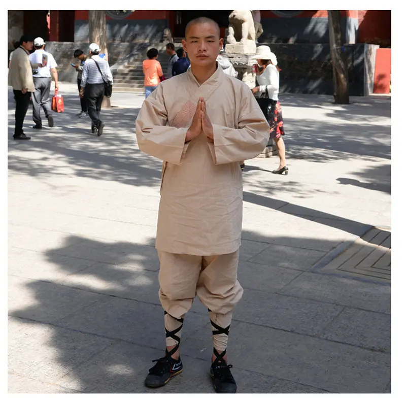 Халат монах шаолин костюм кунг фу Тай Чи униформа для боевых искусств в стиле