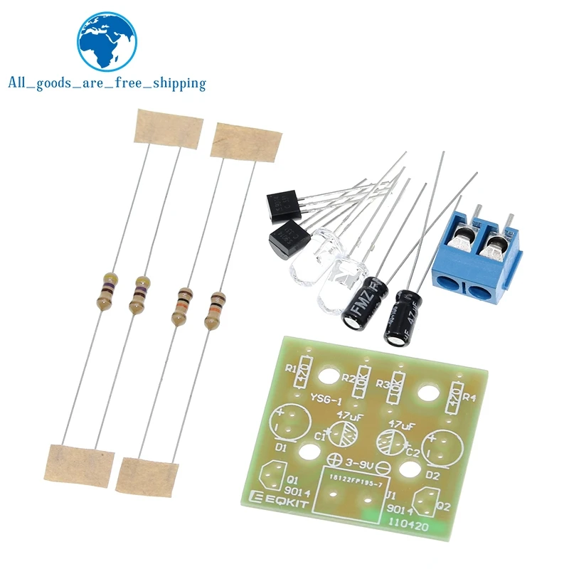 Завеса простой светодиодный вспышка DIY Наборы поставка электроники Сделай Сам