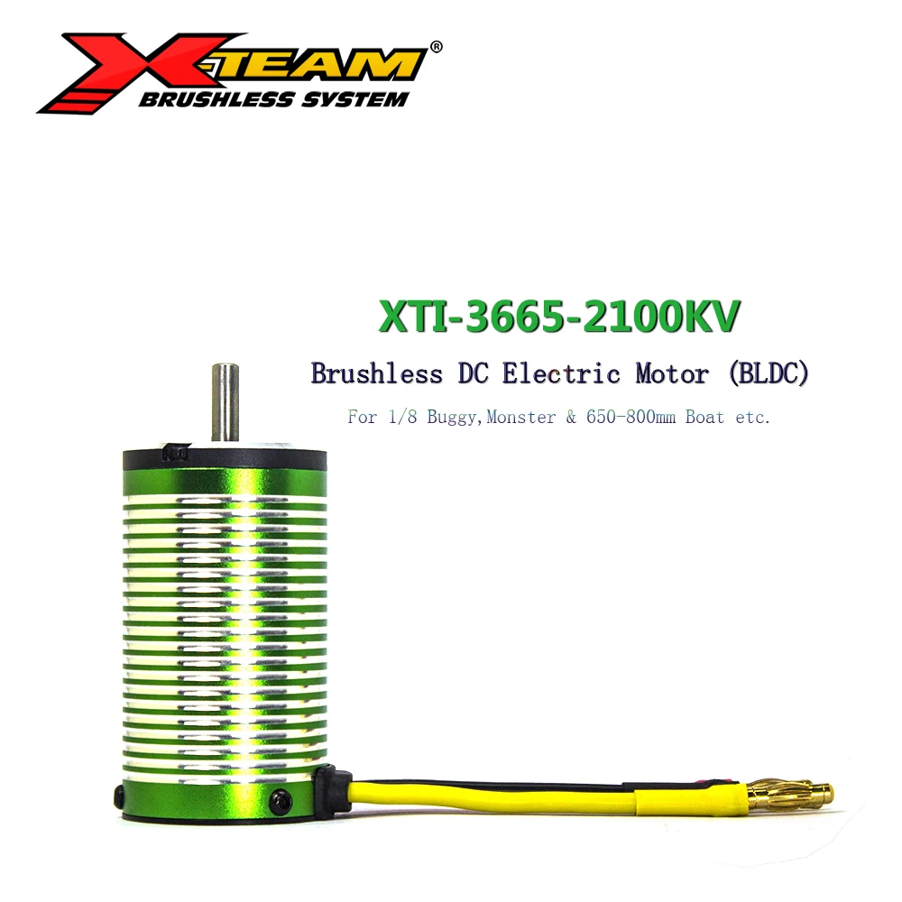 X-TEAM бесщеточный мотор 3665 2100KV BLDC электромотор для 1/8 RC автомобиль BuggyMonster 650-800 мм